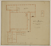 216487 Plattegrond van de eerste verdieping van het St. Catharijneklooster met aangrenzende gebouwen (Lange ...